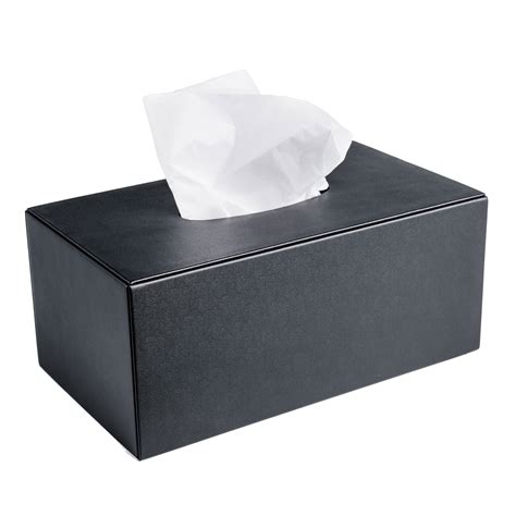 tissue box covers rectangular black